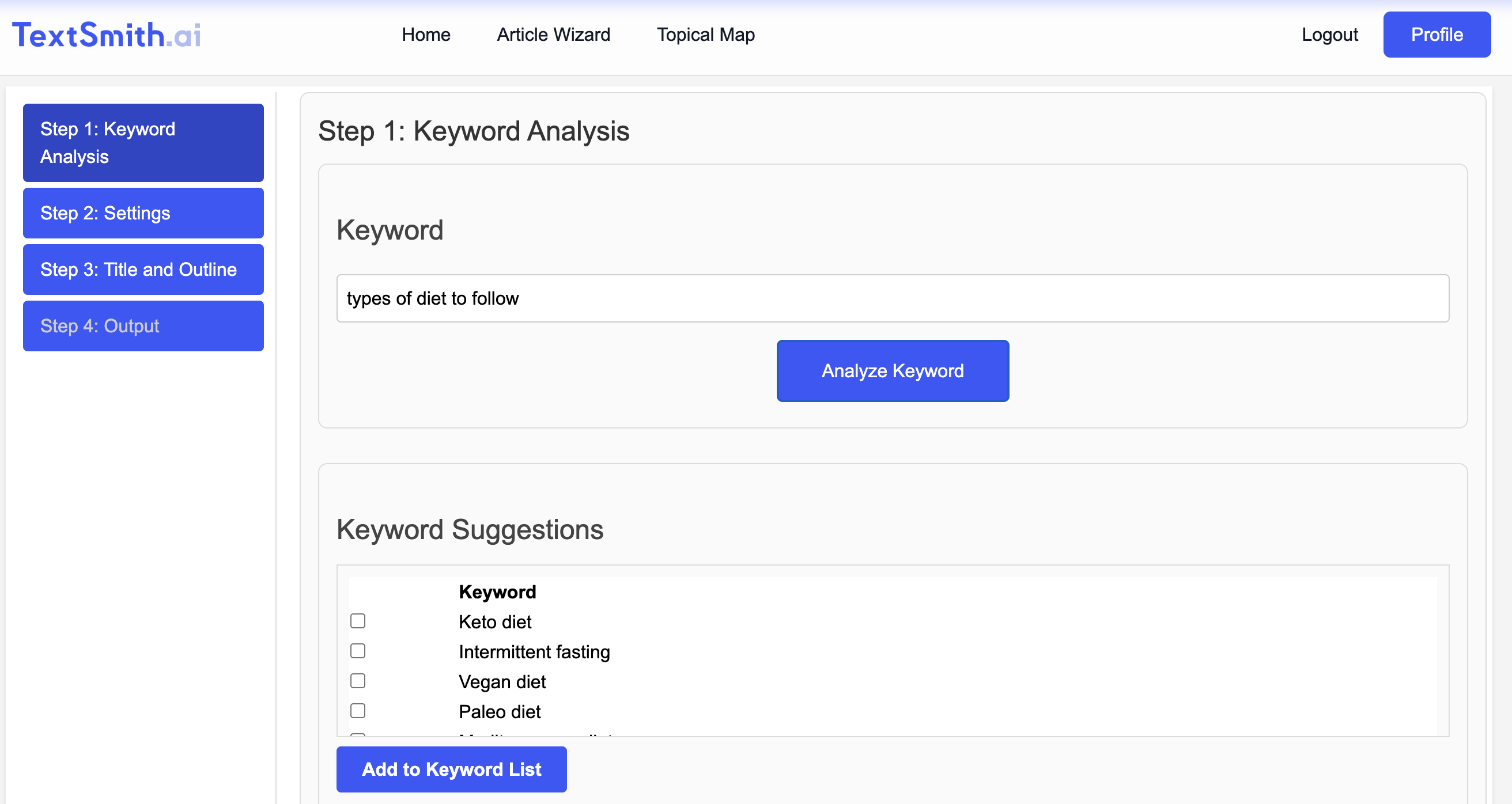 Screenshot from a keyword research tool showing stable search volume for an evergreen topic